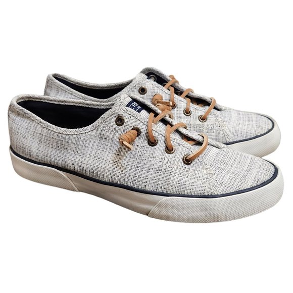 Sperry Top Sider Canvas Cross-hatch Boat Shoes Slip-on Memory Foam Sneaker - Picture 3 of 7